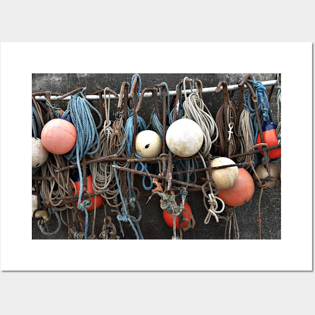 Fishing equipment, Sheringham, Norfolk, UK Wall Art by richflintphoto